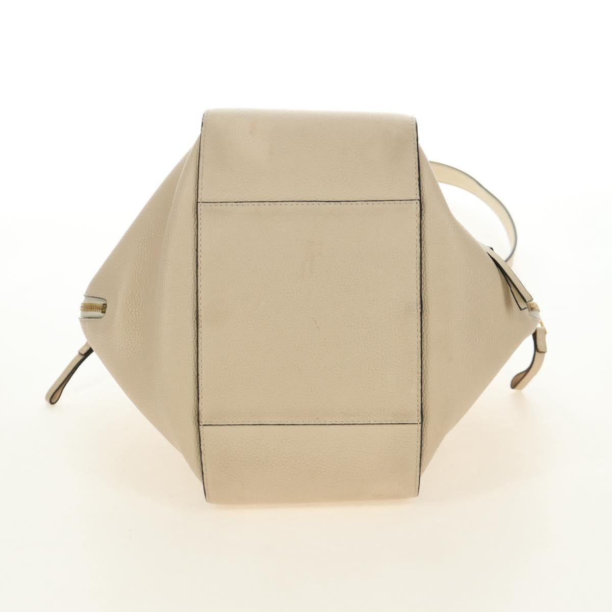 LOEWE Hammock bag Hand Bag Leather 2way Beige Auth 184708V