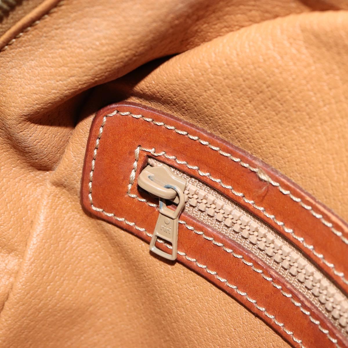 CELINE Macadam Canvas Hand Bag PVC Leather Brown Gold Auth 184709