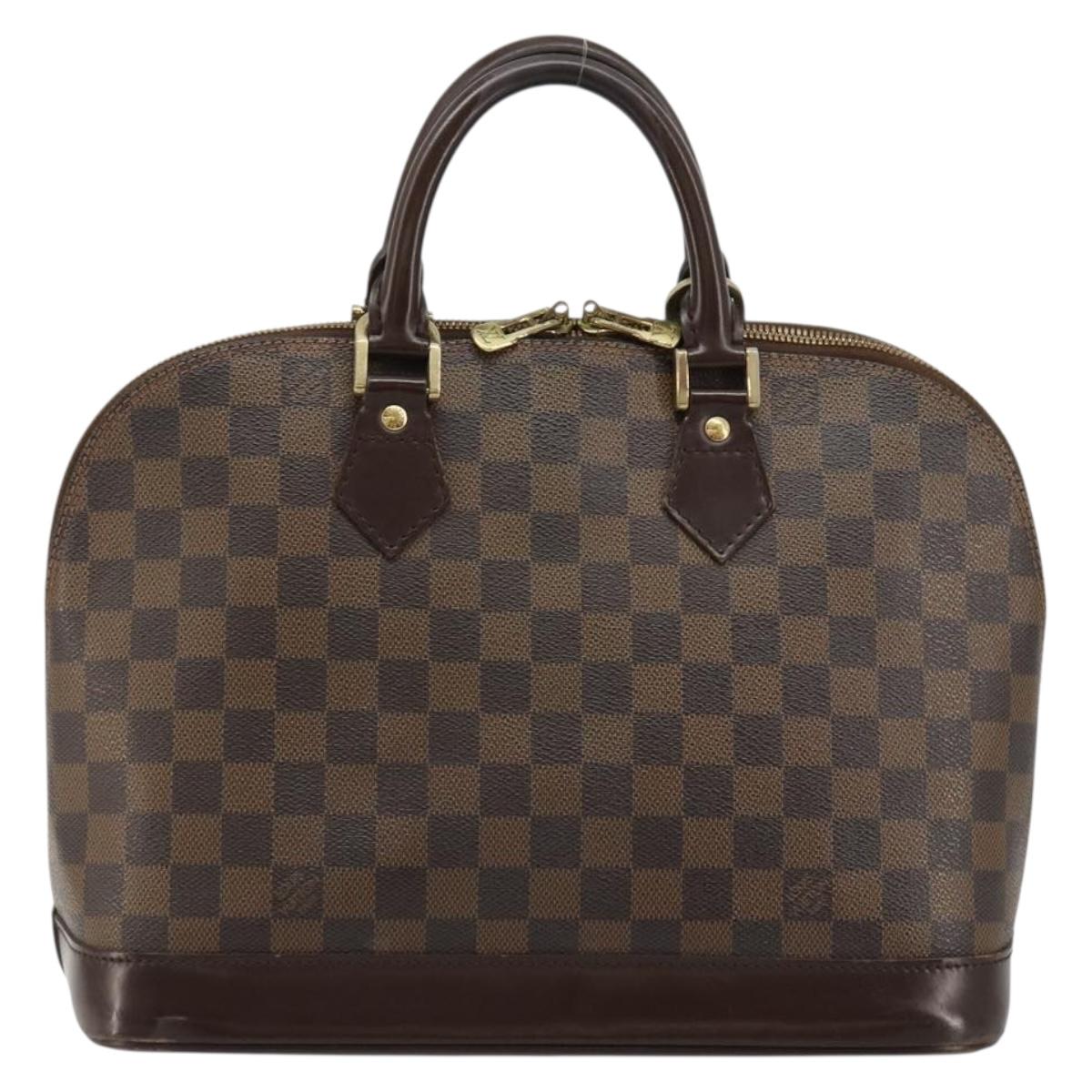LOUIS VUITTON Damier Ebene Alma Hand Bag N51131 LV Auth 184713
