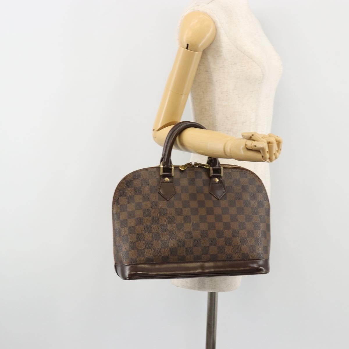 LOUIS VUITTON Damier Ebene Alma Hand Bag N51131 LV Auth 184713