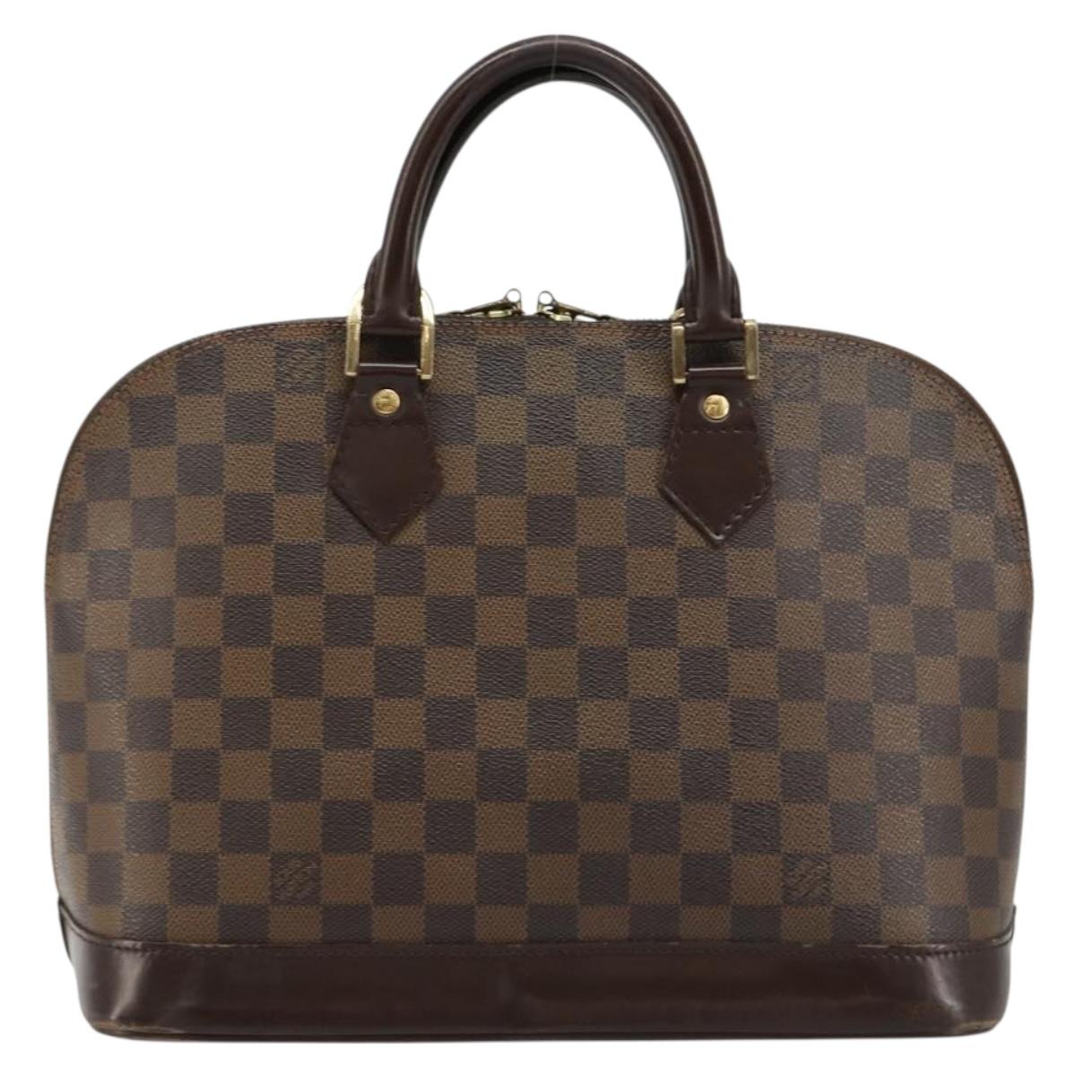 LOUIS VUITTON Damier Ebene Alma Hand Bag N51131 LV Auth 184713