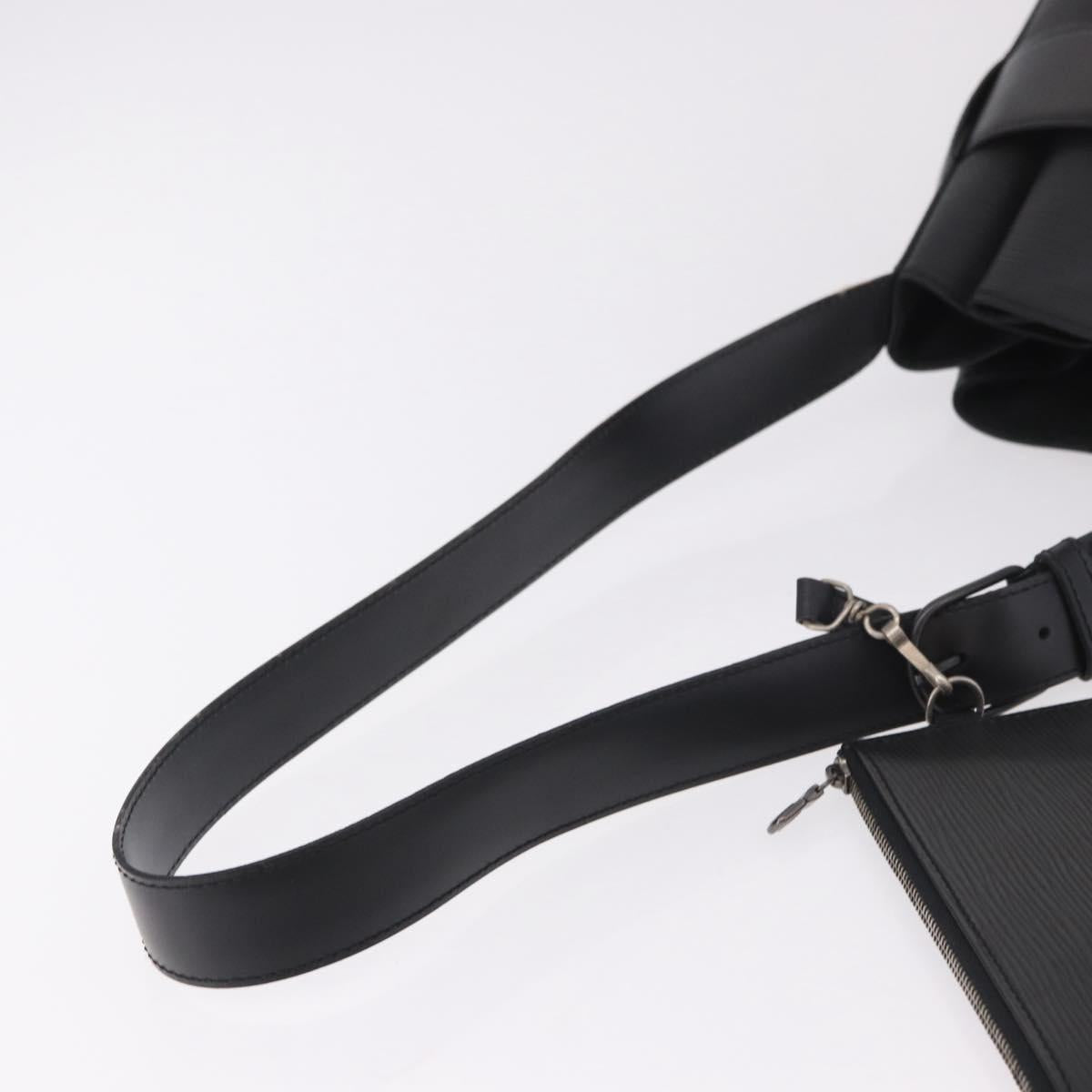 LOUIS VUITTON Epi Sac Depaule GM Shoulder Bag Black M80155 LV Auth 184715