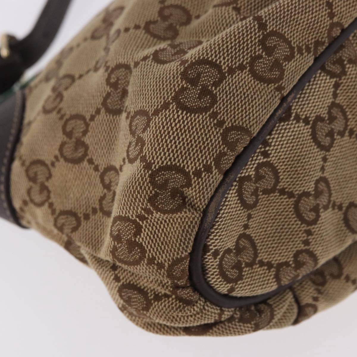 GUCCI GG Canvas Accessory Pouch Beige Gold 224093 Auth 184722A
