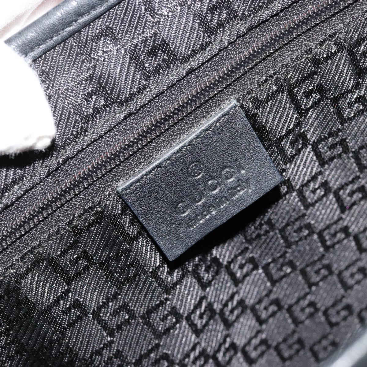 GUCCI Jackie Shoulder Bag Leather Black Gold 001 4015 Auth 184729V