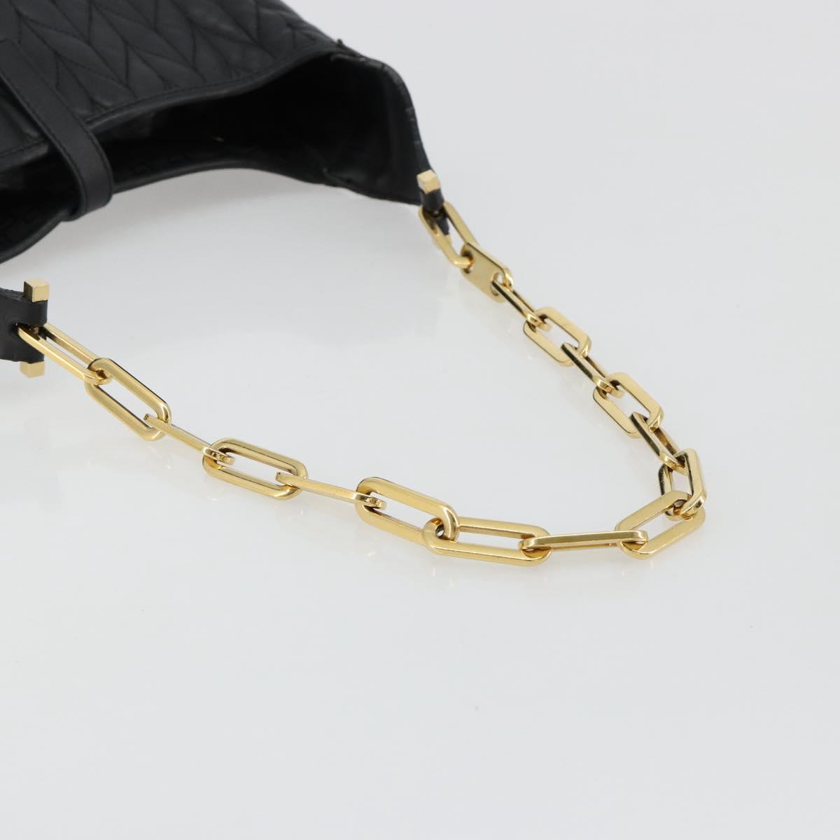 GUCCI Jackie Shoulder Bag Leather Black Gold 001 4015 Auth 184729V