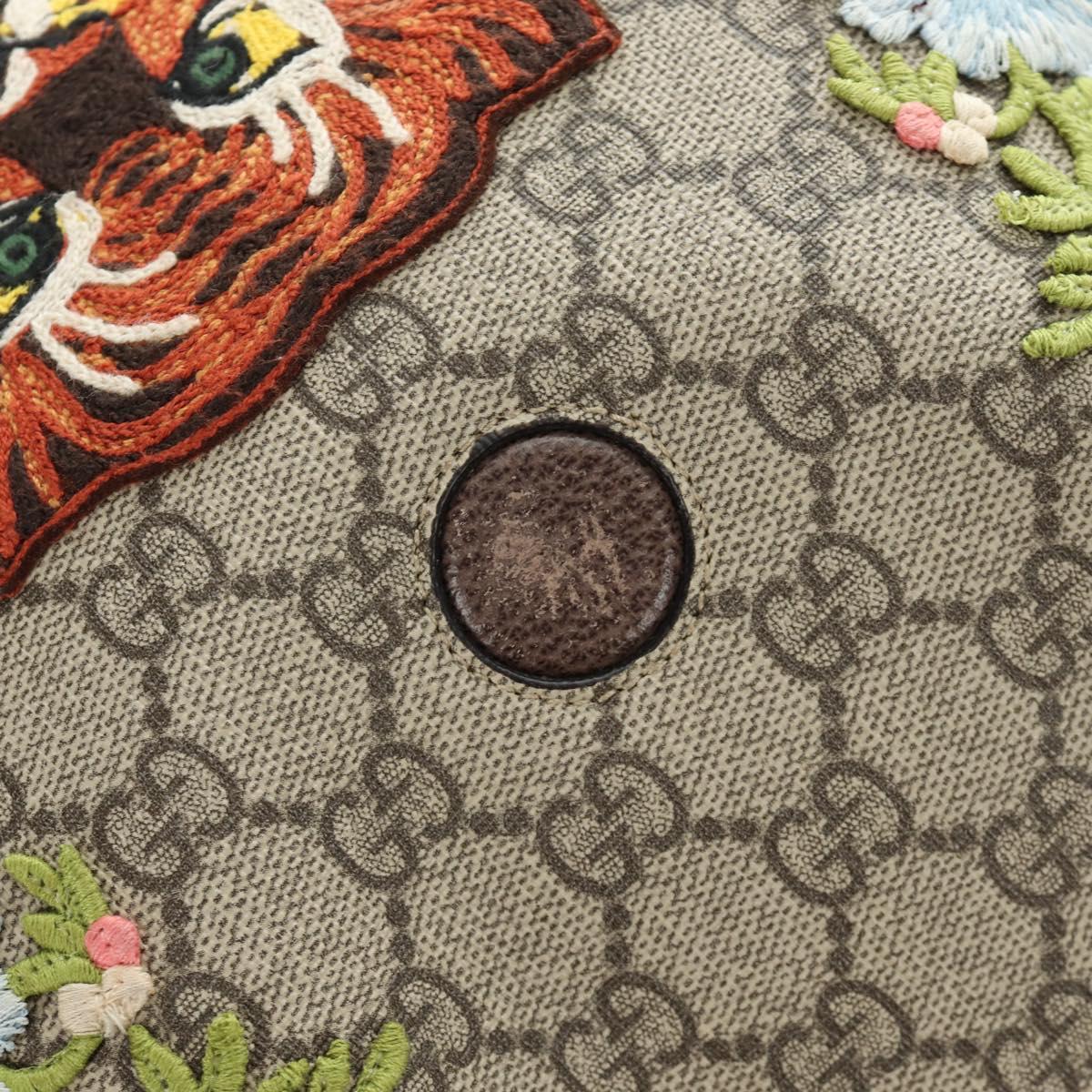 GUCCI GG Supreme Dionysus Web Sherry Line Bag PVC Beige 446687 Auth 184731SAM