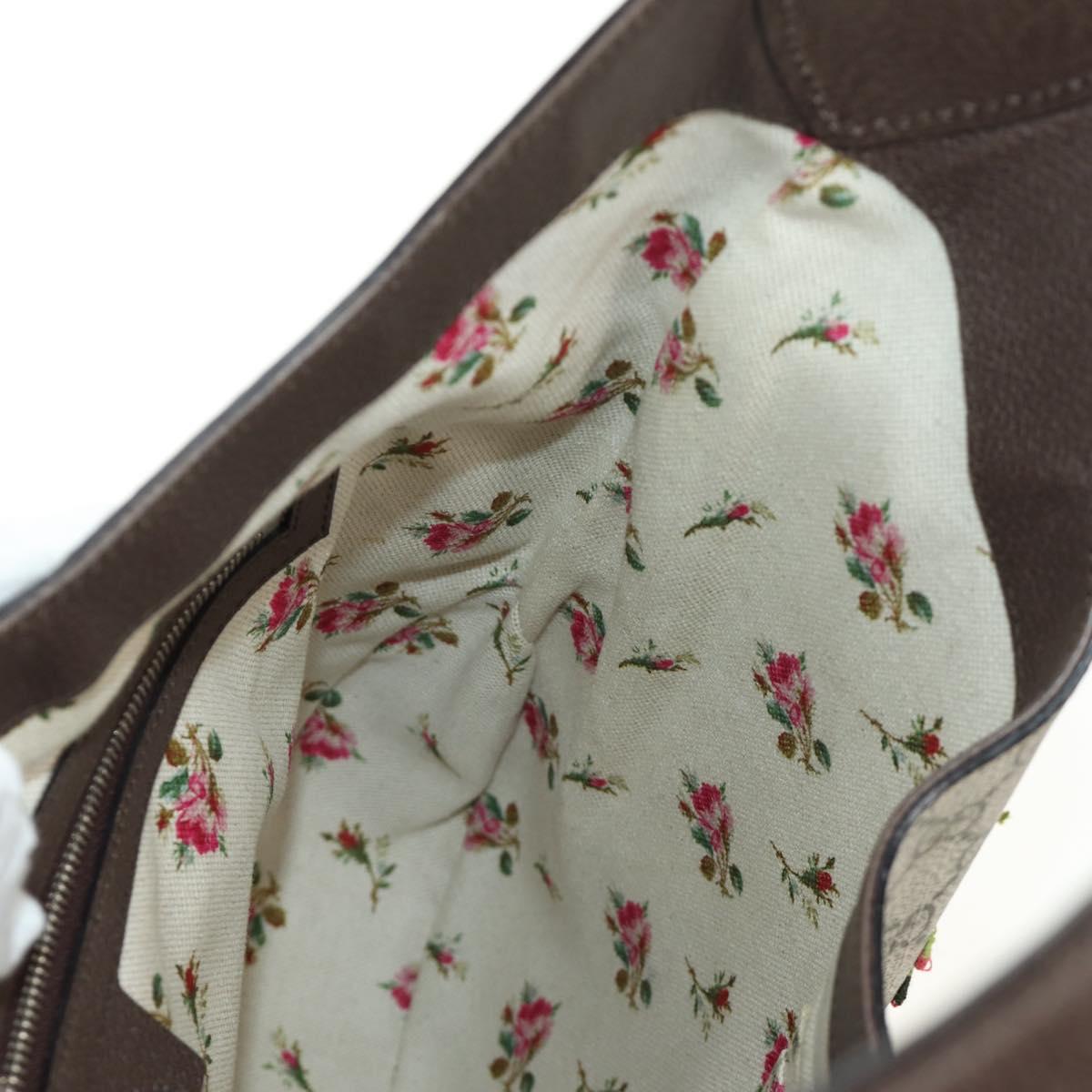 GUCCI GG Supreme Dionysus Web Sherry Line Bag PVC Beige 446687 Auth 184731SAM