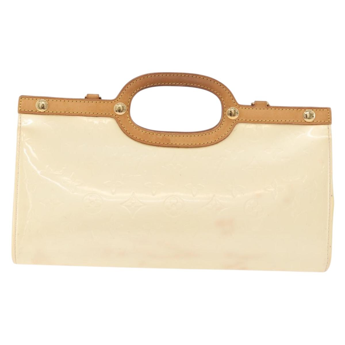 LOUIS VUITTON Monogram Vernis Roxbury Drive Bag 2Way Perle M91374 Auth 184738