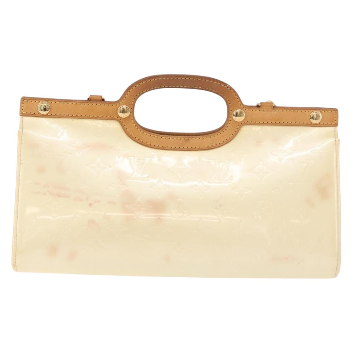LOUIS VUITTON Monogram Vernis Roxbury Drive Bag 2Way Perle M91374 Auth 184738
