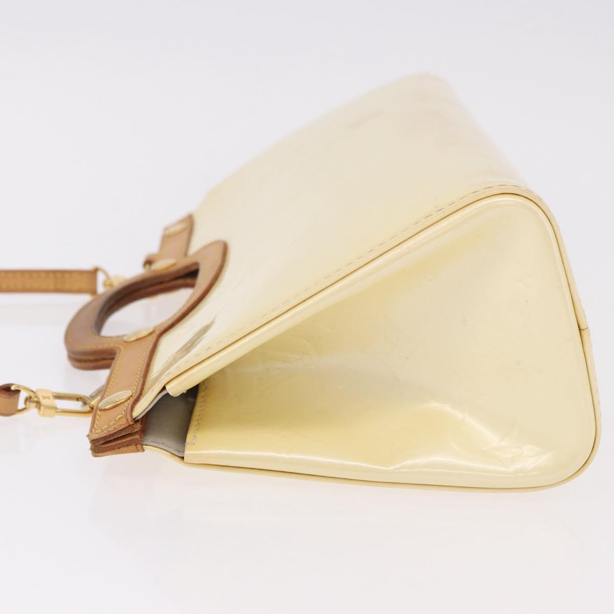 LOUIS VUITTON Monogram Vernis Roxbury Drive Bag 2Way Perle M91374 Auth 184738