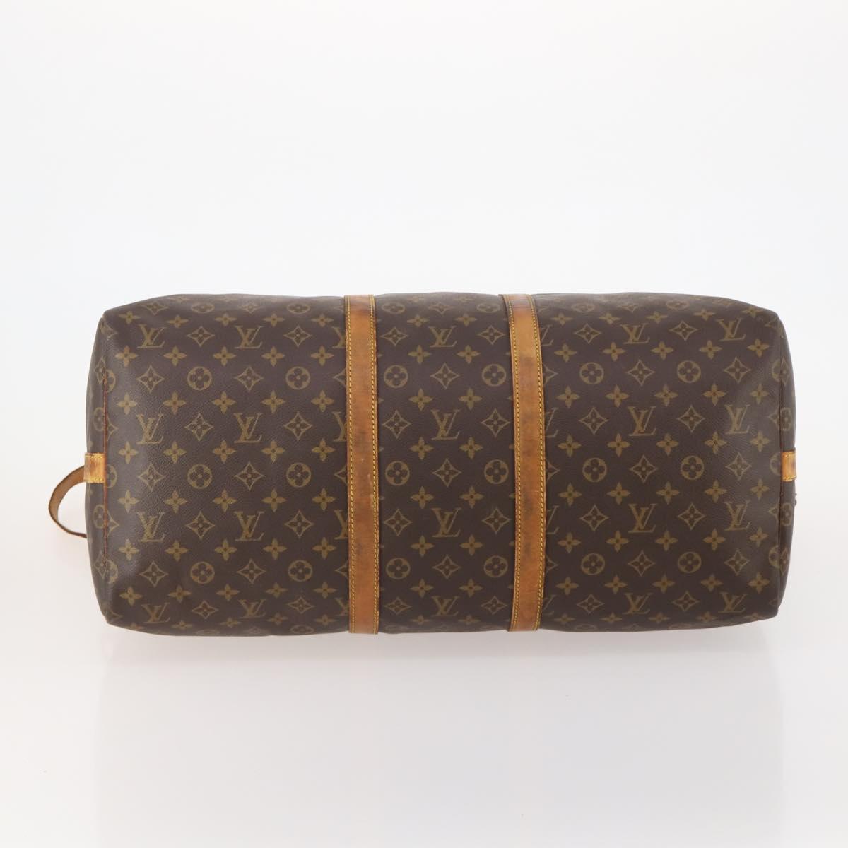 LOUIS VUITTON Monogram Keepall Bandouliere 55 Boston Bag M41414 LV Auth 184740