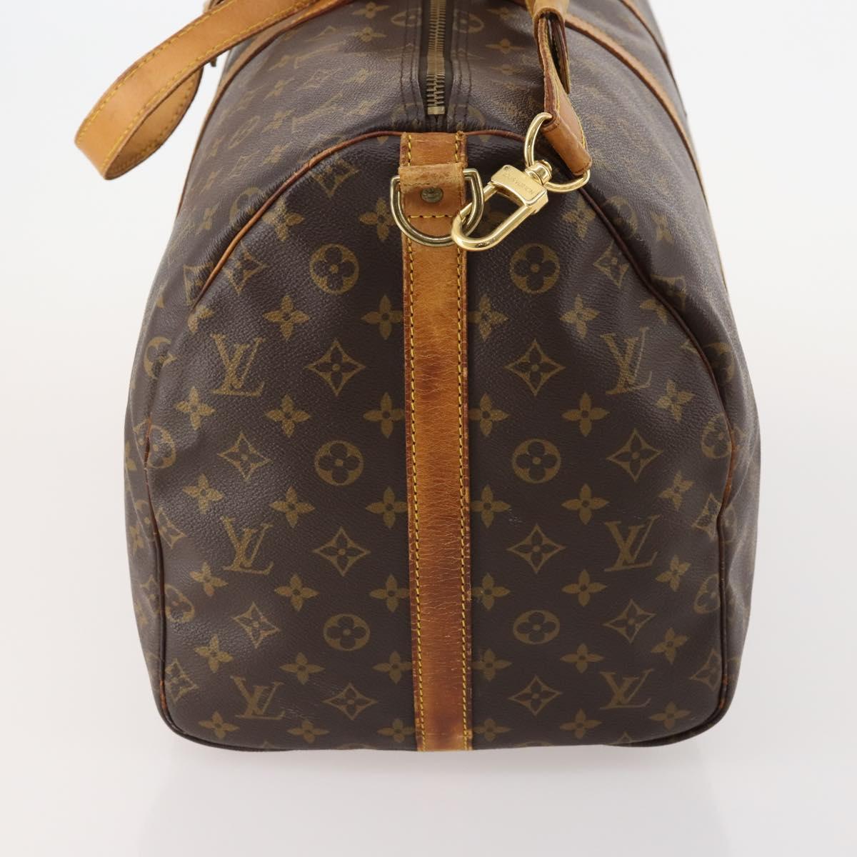 LOUIS VUITTON Monogram Keepall Bandouliere 55 Boston Bag M41414 LV Auth 184740