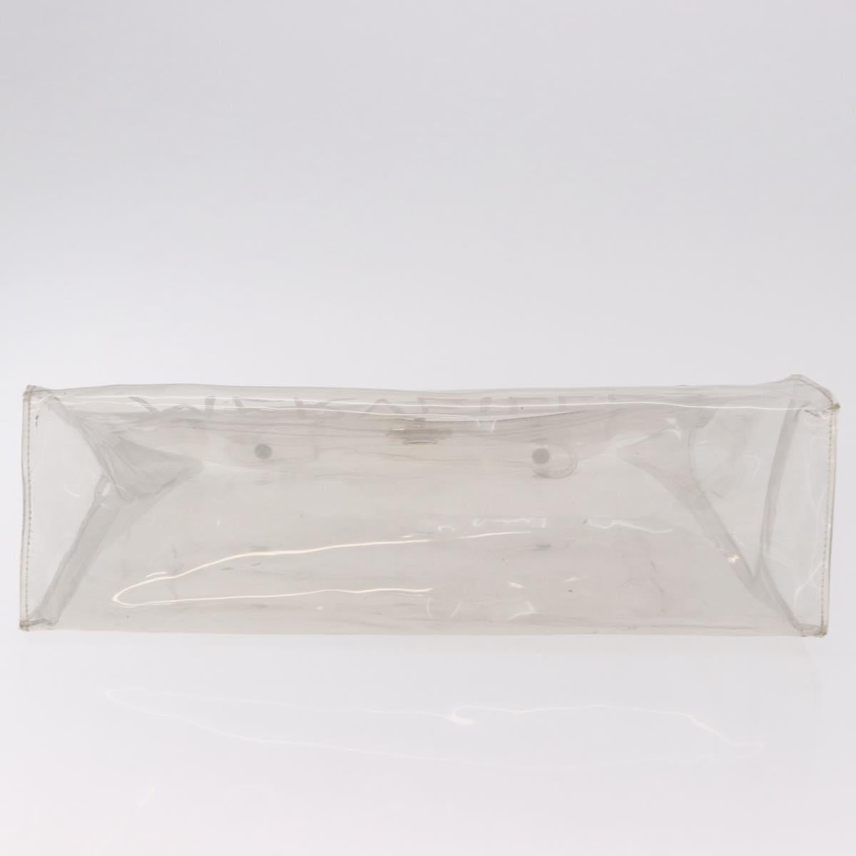 HERMES Vinyl Kelly Hand Bag Vinyl Clear Auth 184746