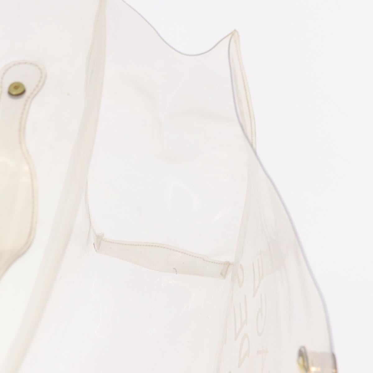 HERMES Vinyl Kelly Hand Bag Vinyl Clear Auth 184747