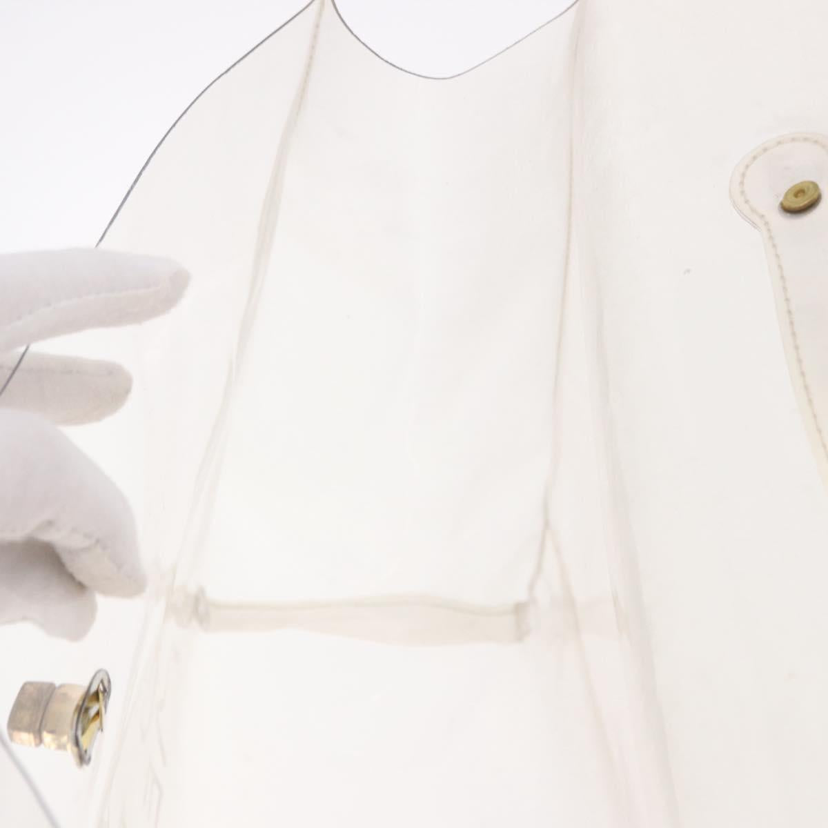 HERMES Vinyl Kelly Hand Bag Vinyl Clear Auth 184747
