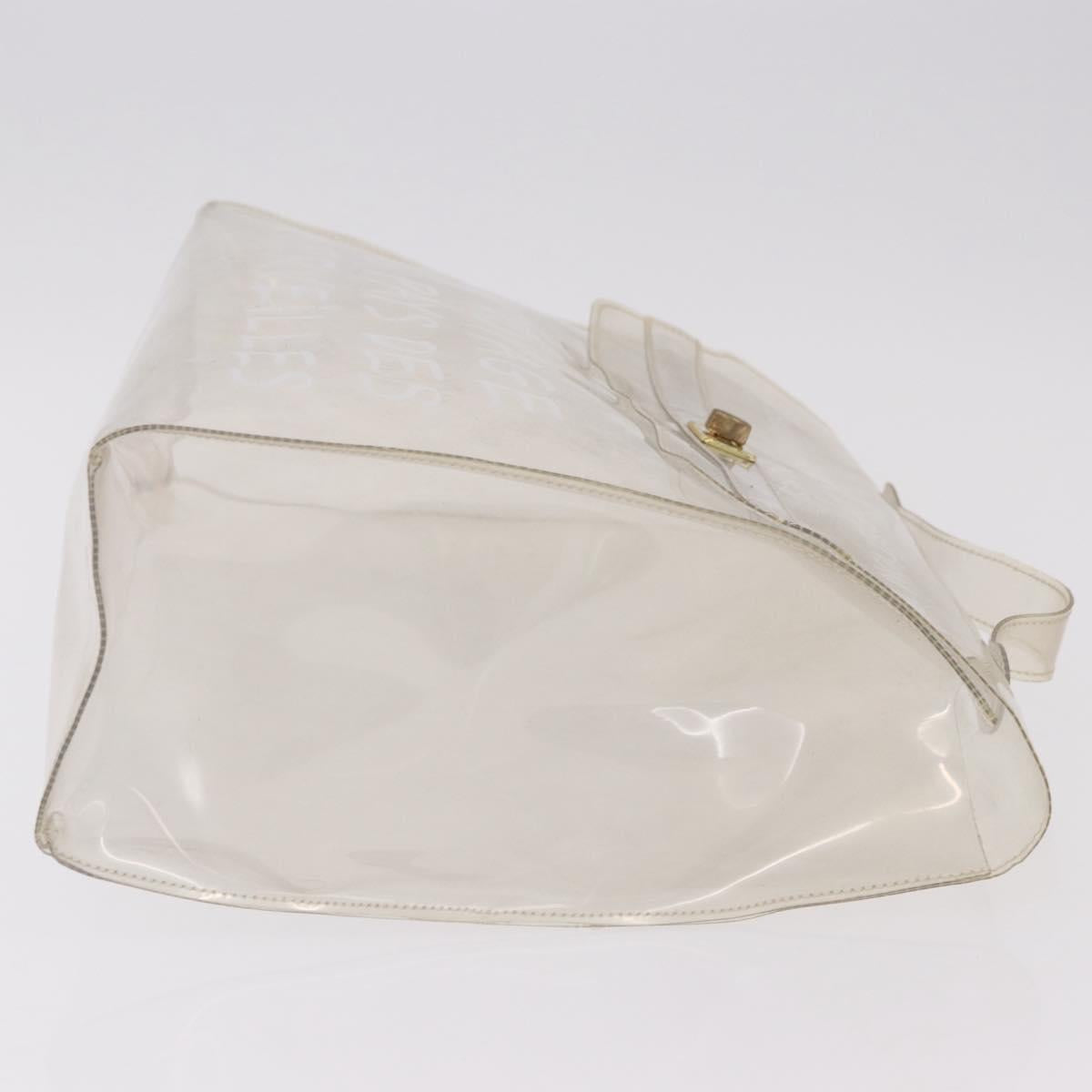 HERMES Vinyl Kelly Hand Bag Vinyl Clear Auth 184747