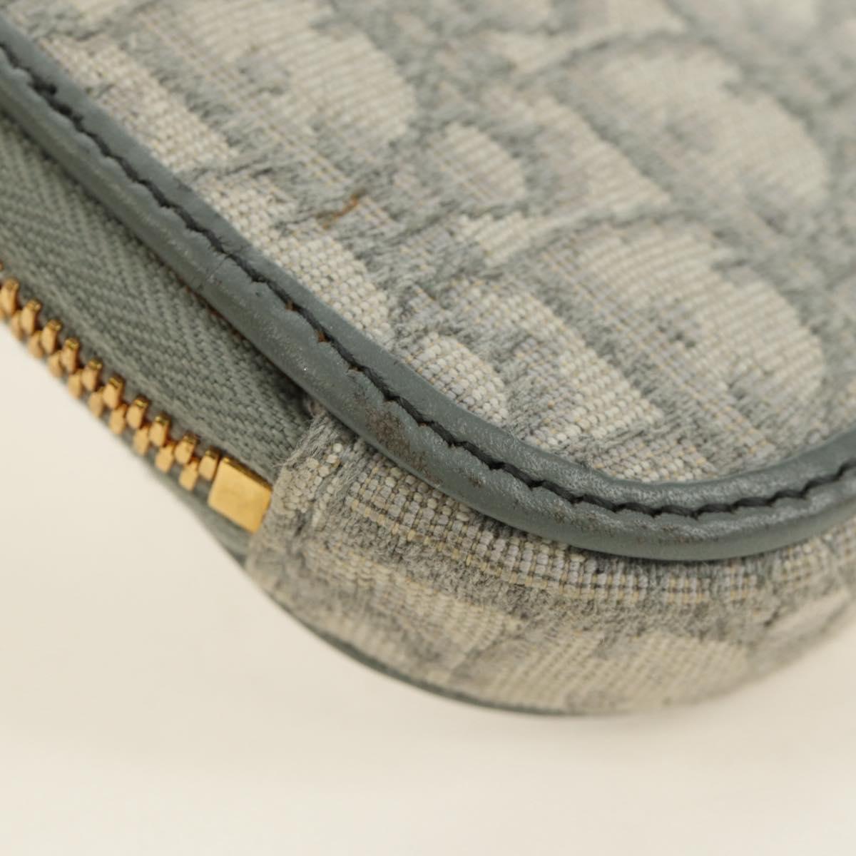 Christian Dior Oblique 30 Phone Case Trotter Canvas Chain Bag Gray Auth 184749M