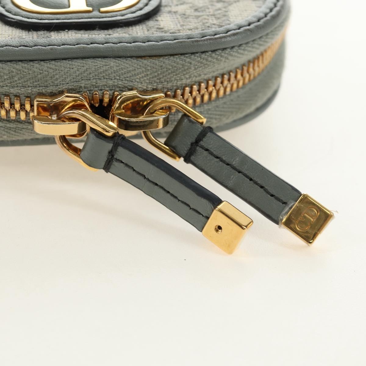 Christian Dior Oblique 30 Phone Case Trotter Canvas Chain Bag Gray Auth 184749M