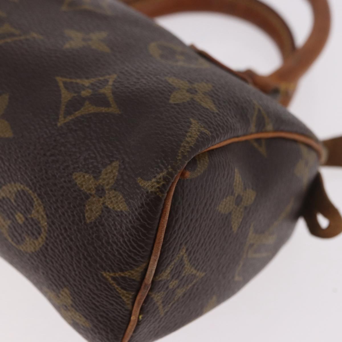 LOUIS VUITTON Monogram Mini Speedy Hand Bag M41534 LV Auth 184752