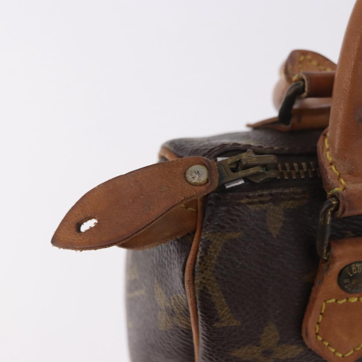 LOUIS VUITTON Monogram Mini Speedy Hand Bag M41534 LV Auth 184752
