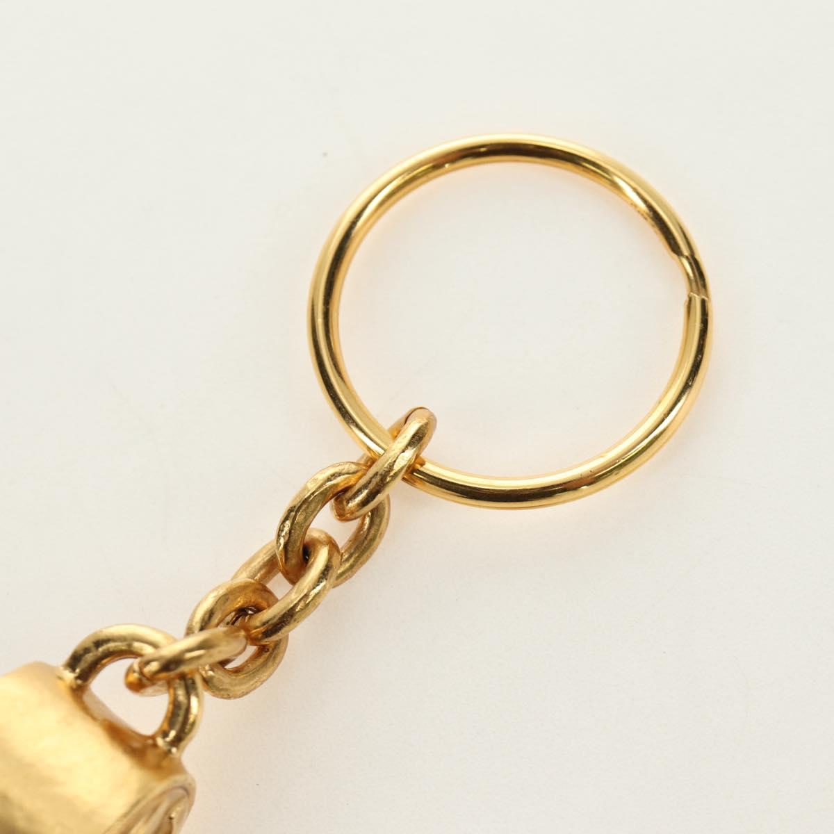 CHANEL COCO Mark Whistle Key Holder metal Gold Auth 184755M
