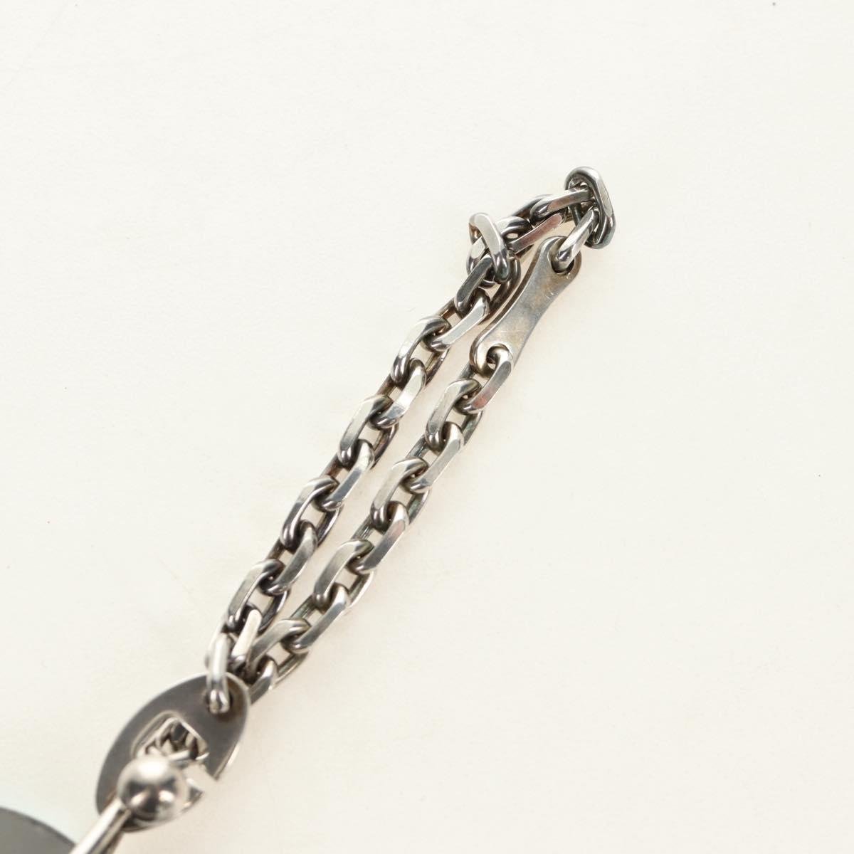 HERMES Elephant Bag Charm Leather Gray Auth 184758M