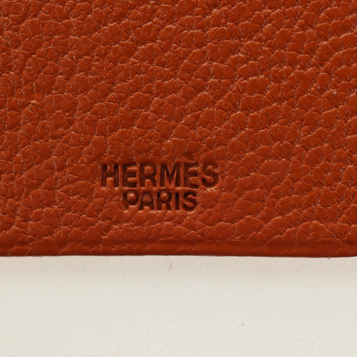 HERMES Pika Book Bookmark Leather Brown Auth 184760M