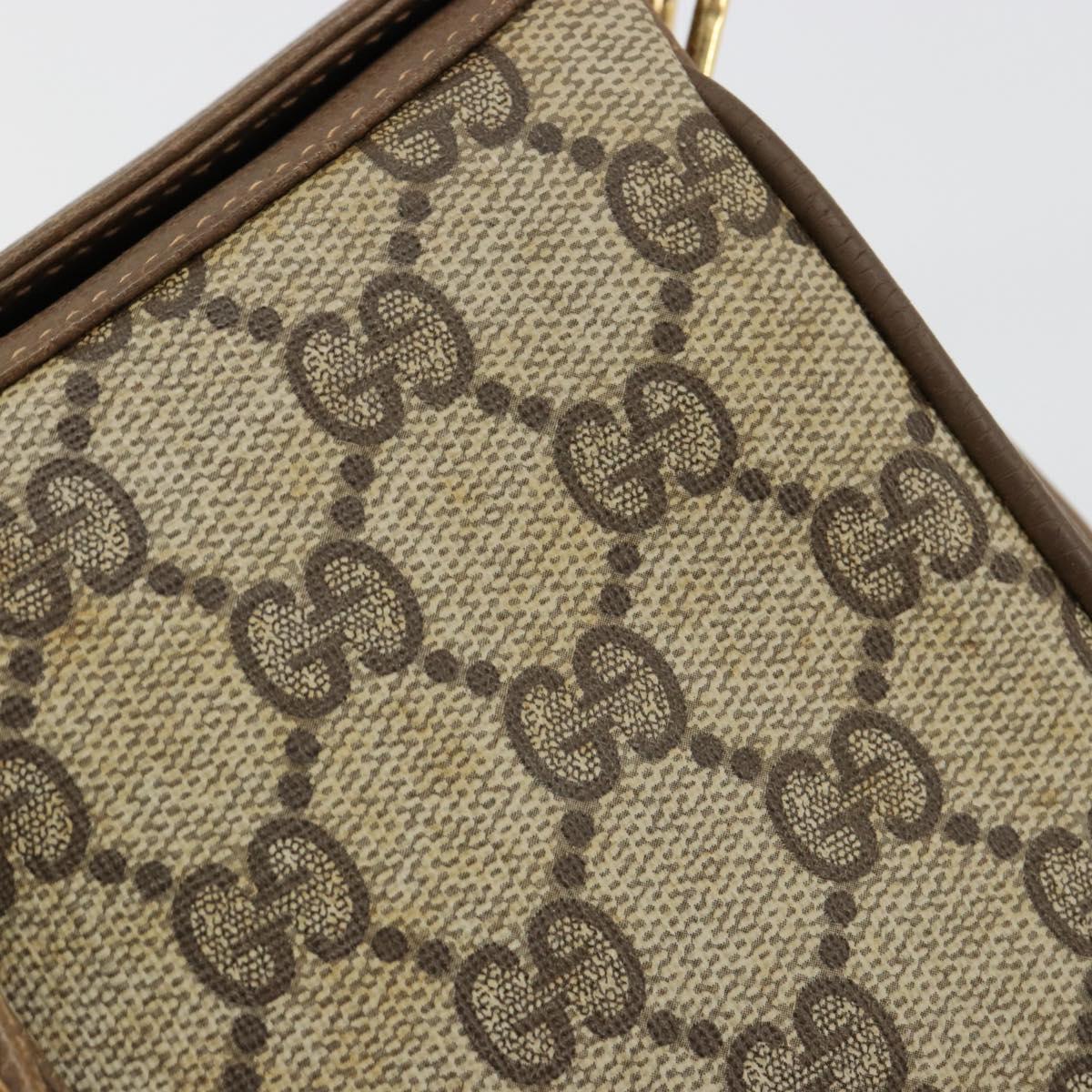 GUCCI GG Supreme Web Sherry Line Bag PVC Beige Gold 72 02 024 Auth 184776A