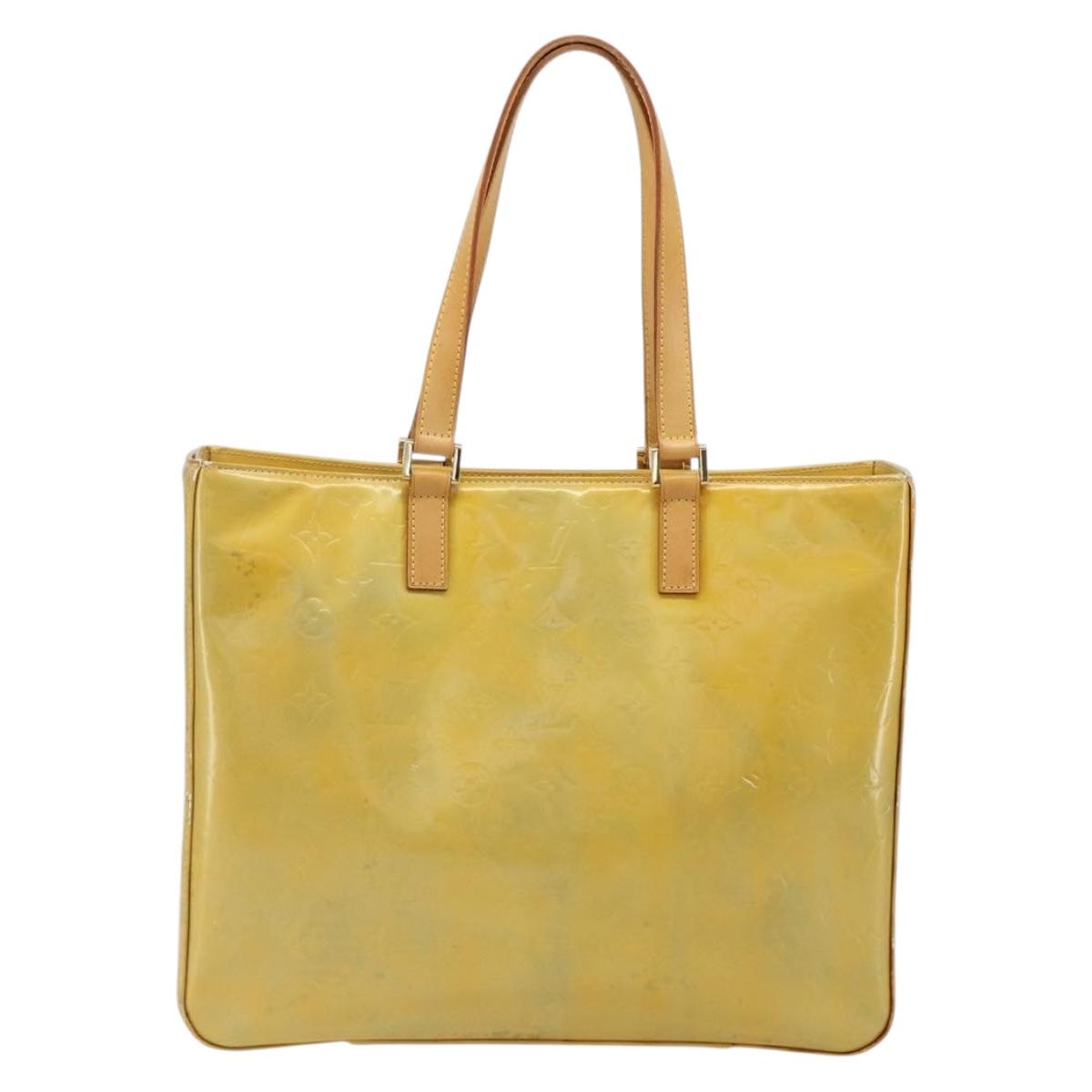 LOUIS VUITTON Monogram Vernis Columbus Tote Bag Gris M91028 LV Auth 184777