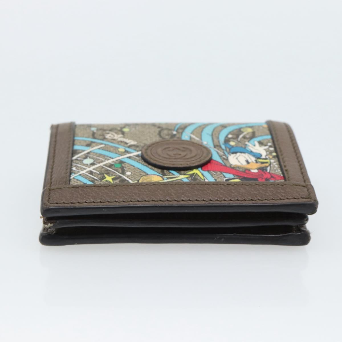 GUCCI GG Supreme Compact Wallet PVC Beige 648121 Auth 184787M