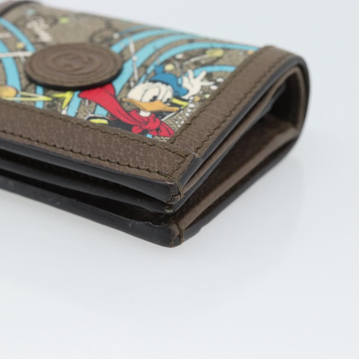 GUCCI GG Supreme Compact Wallet PVC Beige 648121 Auth 184787M