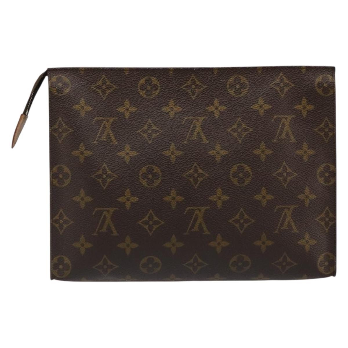 LOUIS VUITTON Monogram Poche Toilette 26 Pouch M47542 LV Auth 184790