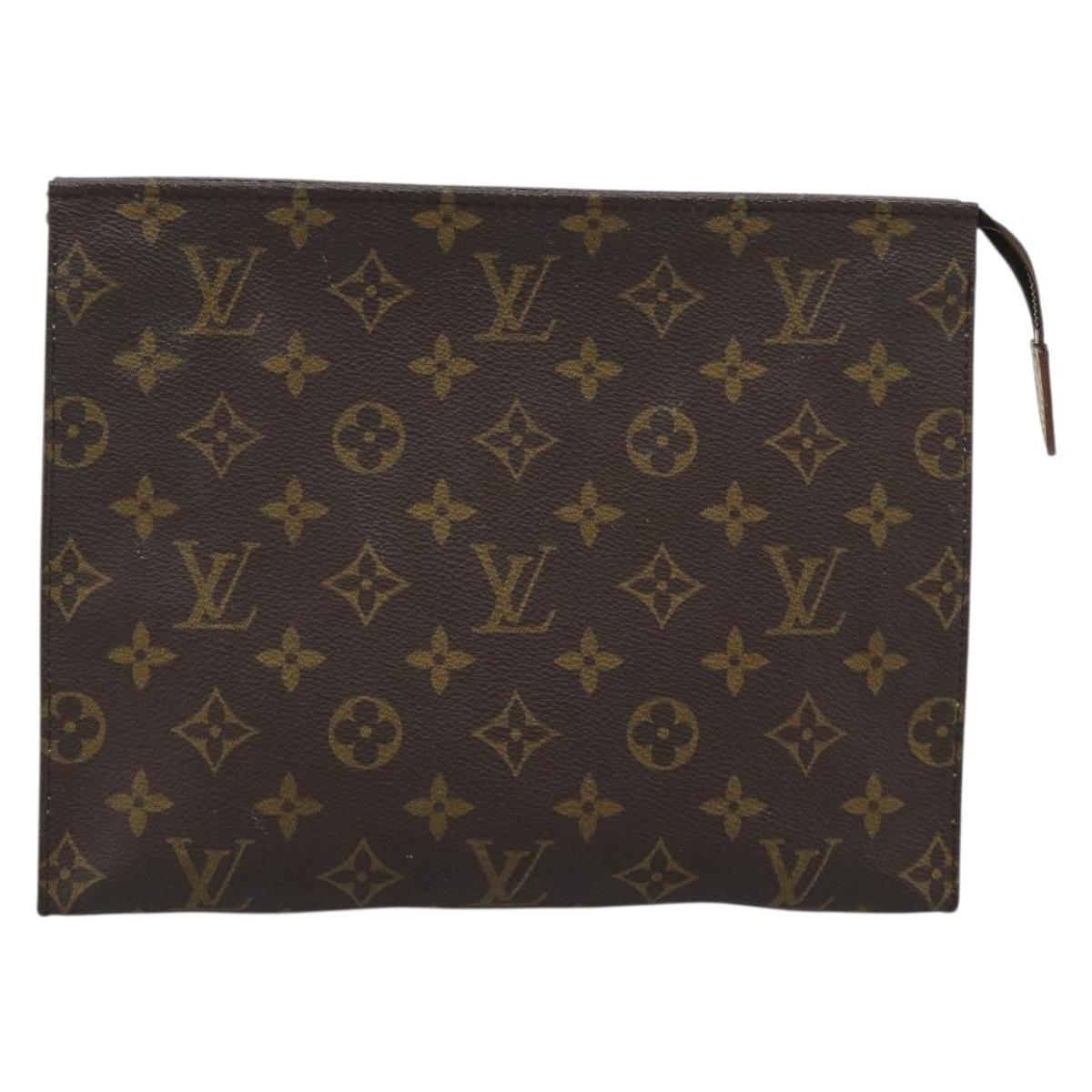 LOUIS VUITTON Monogram Poche Toilette 26 Pouch M47542 LV Auth 184791