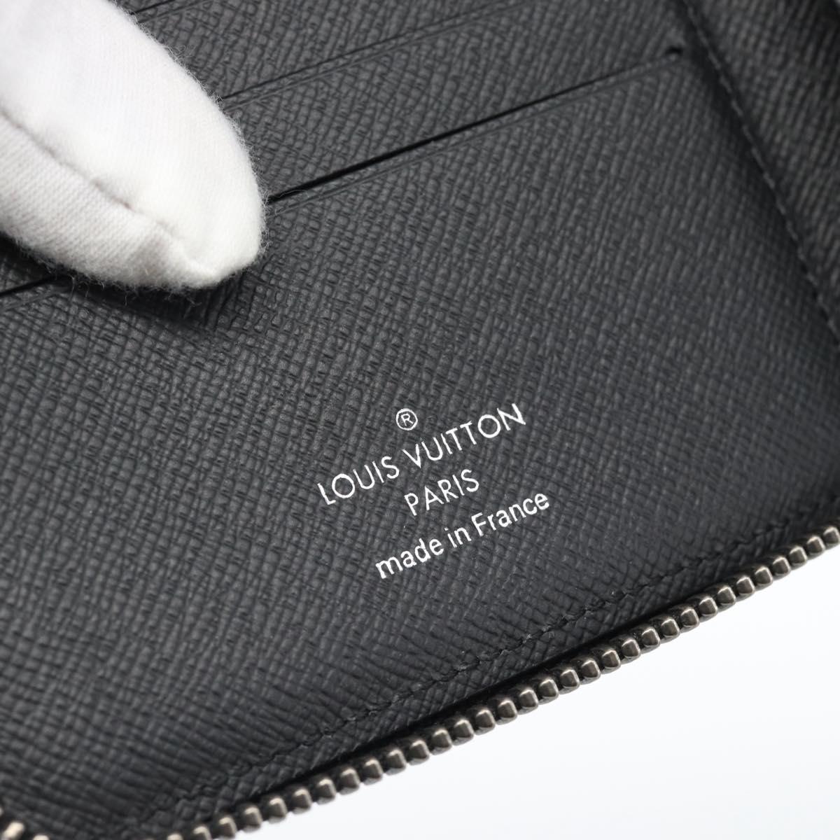 LOUIS VUITTON Monogram Eclipse Zippy Compact Wallet M80426 LV Auth 184794