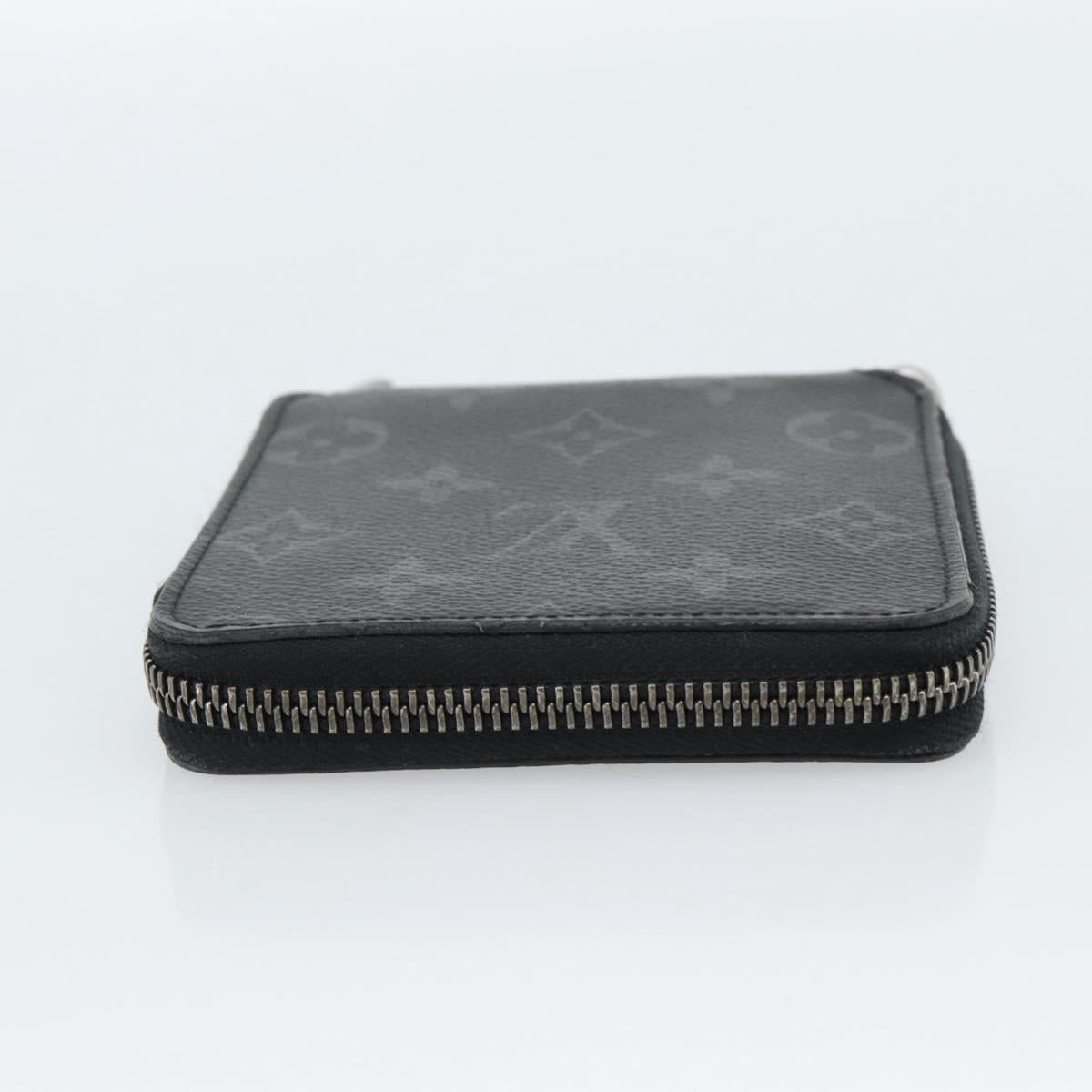 LOUIS VUITTON Monogram Eclipse Zippy Compact Wallet M80426 LV Auth 184794