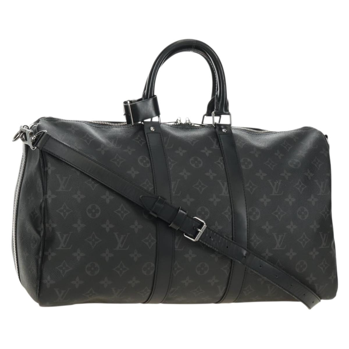 LOUIS VUITTON Monogram Eclipse Keepall Bandouliere 45 Bag M40569 LV Auth 184824A
