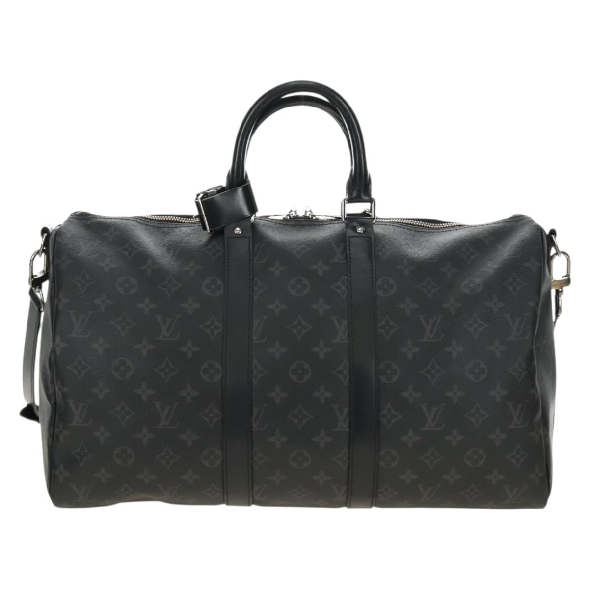 LOUIS VUITTON Monogram Eclipse Keepall Bandouliere 45 Bag M40569 LV Auth 184824A