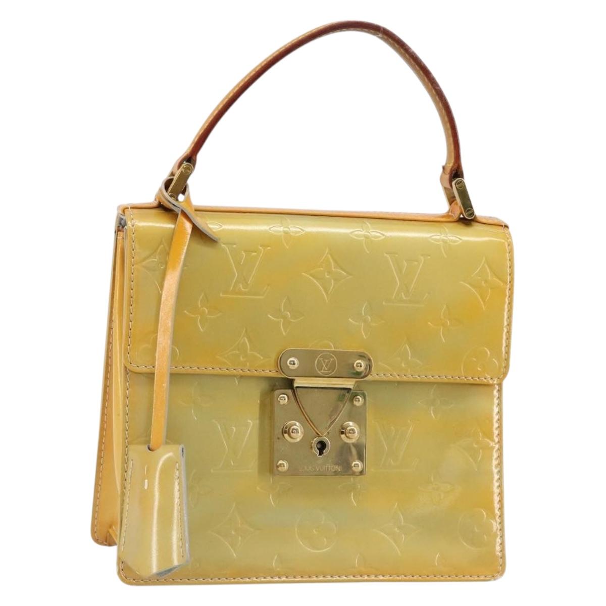 LOUIS VUITTON Monogram Vernis Spring street Hand Bag Gris M91029 LV Auth 184834