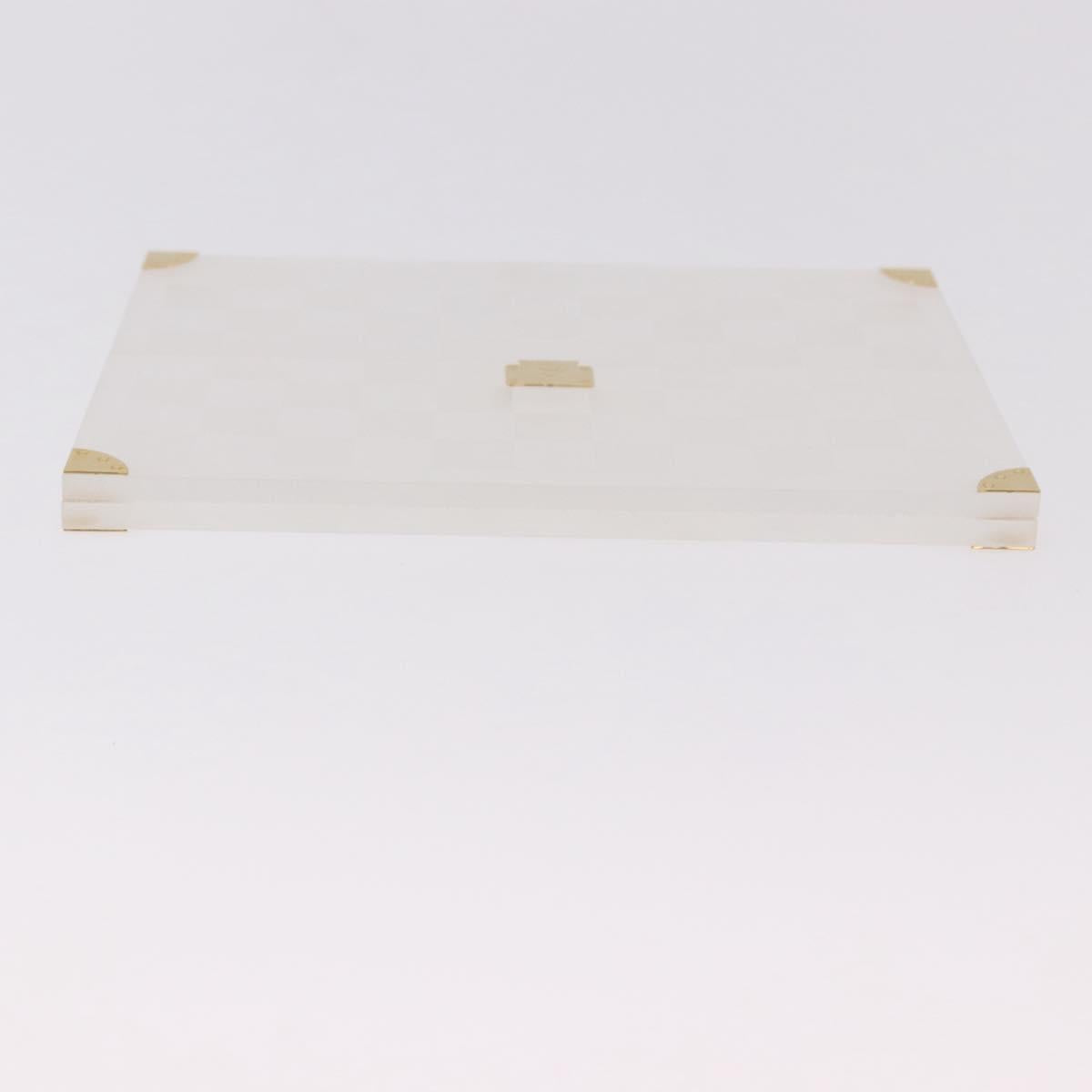 LOUIS VUITTON Damier Invitation case Photo Frame Clear LV Auth 184846