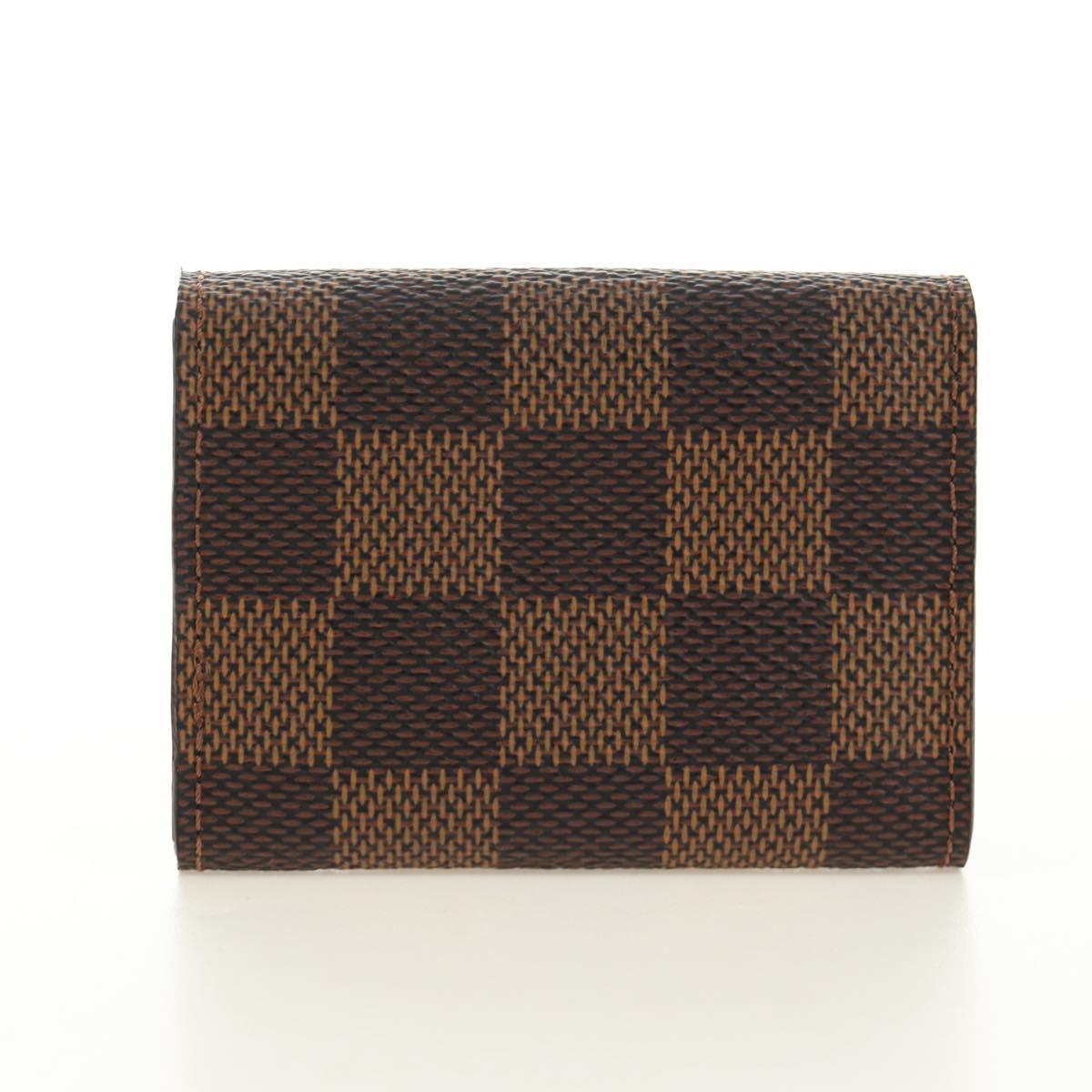 LOUIS VUITTON Damier Ebene Buton de Manchette Cuffs Gold Tone LV Auth 184847V