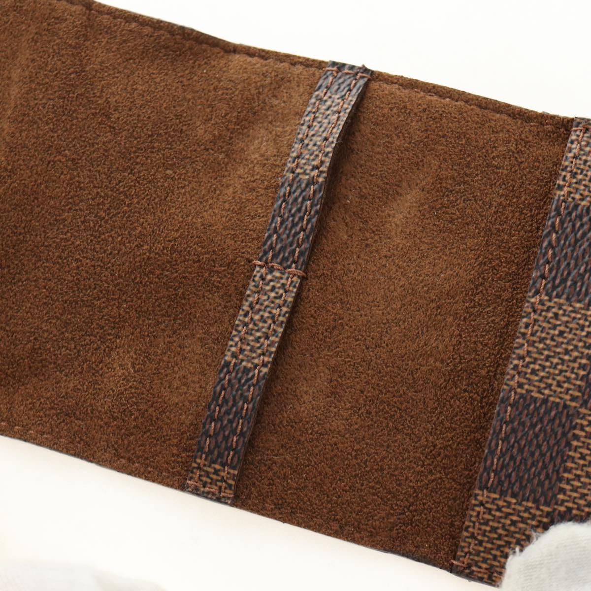 LOUIS VUITTON Damier Ebene Buton de Manchette Cuffs Gold Tone LV Auth 184847V