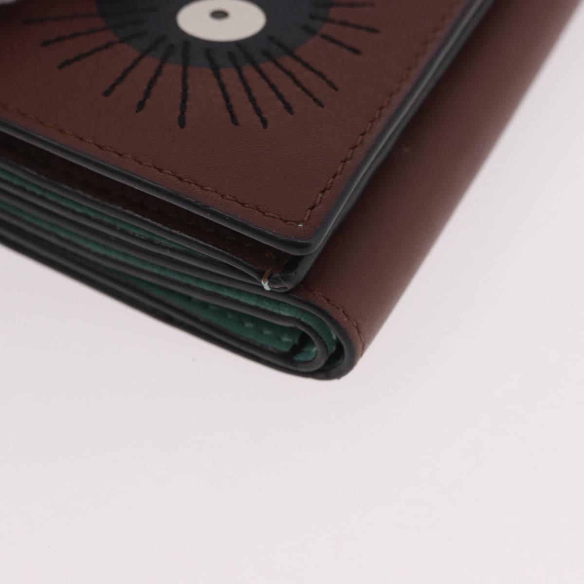 LOEWE Studio Ghibli Collaboration Compact Wallet Leather Brown Auth 184848SM