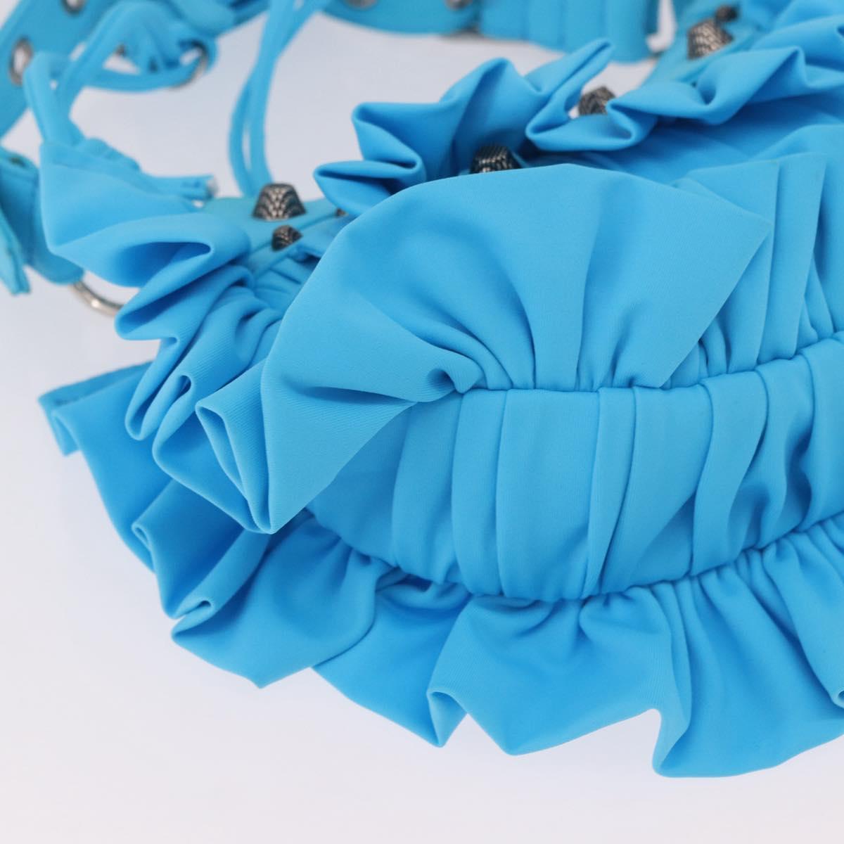BALENCIAGA Le Cagolel Mini Hand Bag Leather Blue 671309 Auth 184859M