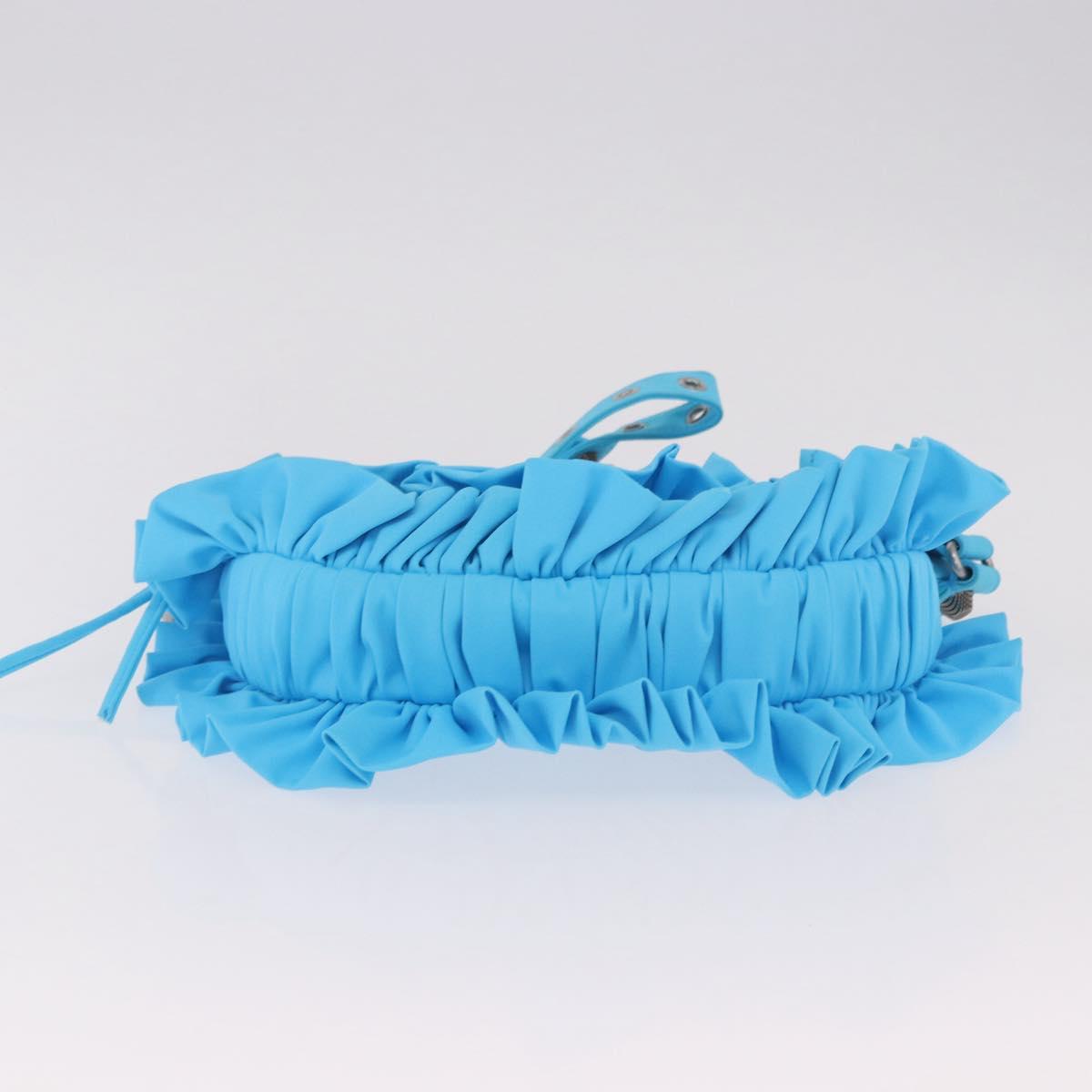 BALENCIAGA Le Cagolel Mini Hand Bag Leather Blue 671309 Auth 184859M