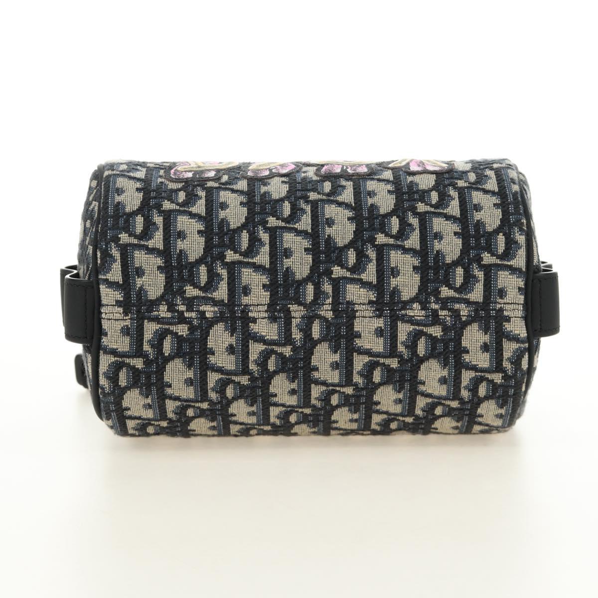 Christian Dior Trotter Canvas Roller Messenger Shoulder Bag Navy Auth 184861SAM