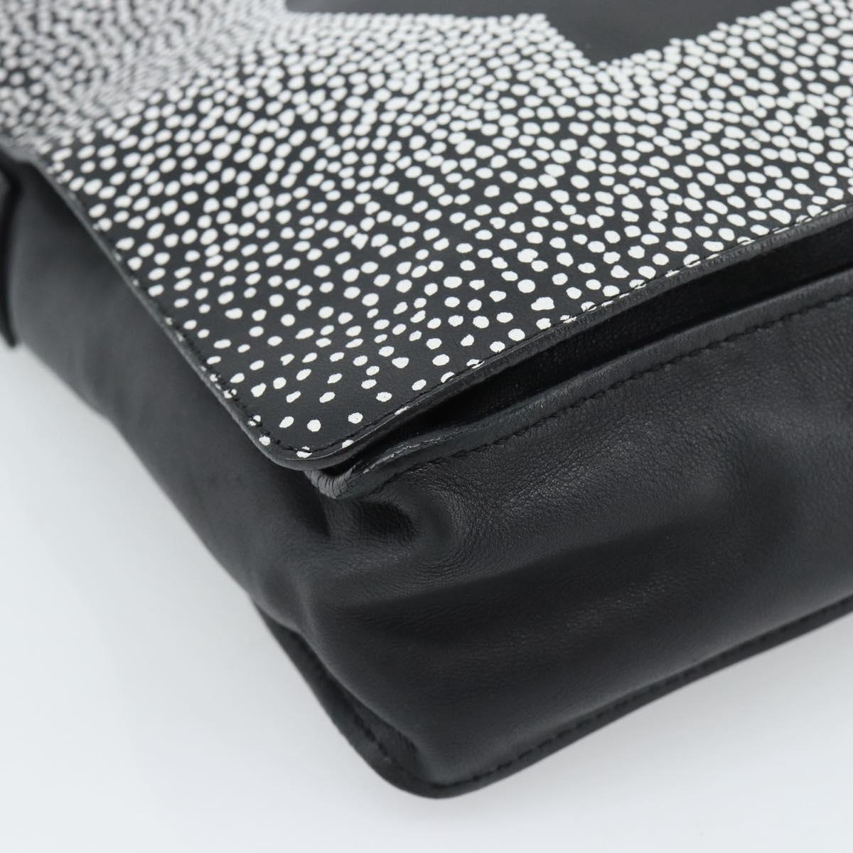 CHANEL Shoulder Bag Lamb Skin Black Silver CC Auth 184867SAM