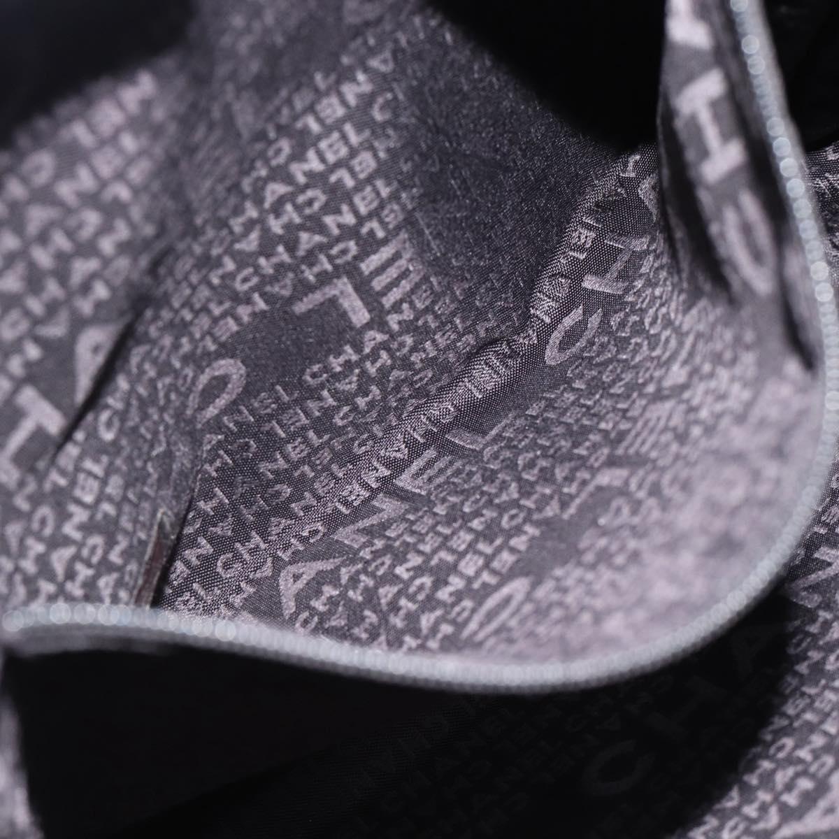 CHANEL Shoulder Bag Lamb Skin Black Silver CC Auth 184867SAM