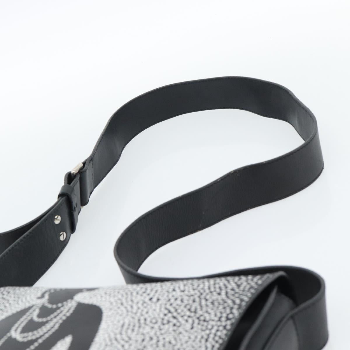 CHANEL Shoulder Bag Lamb Skin Black Silver CC Auth 184867SAM