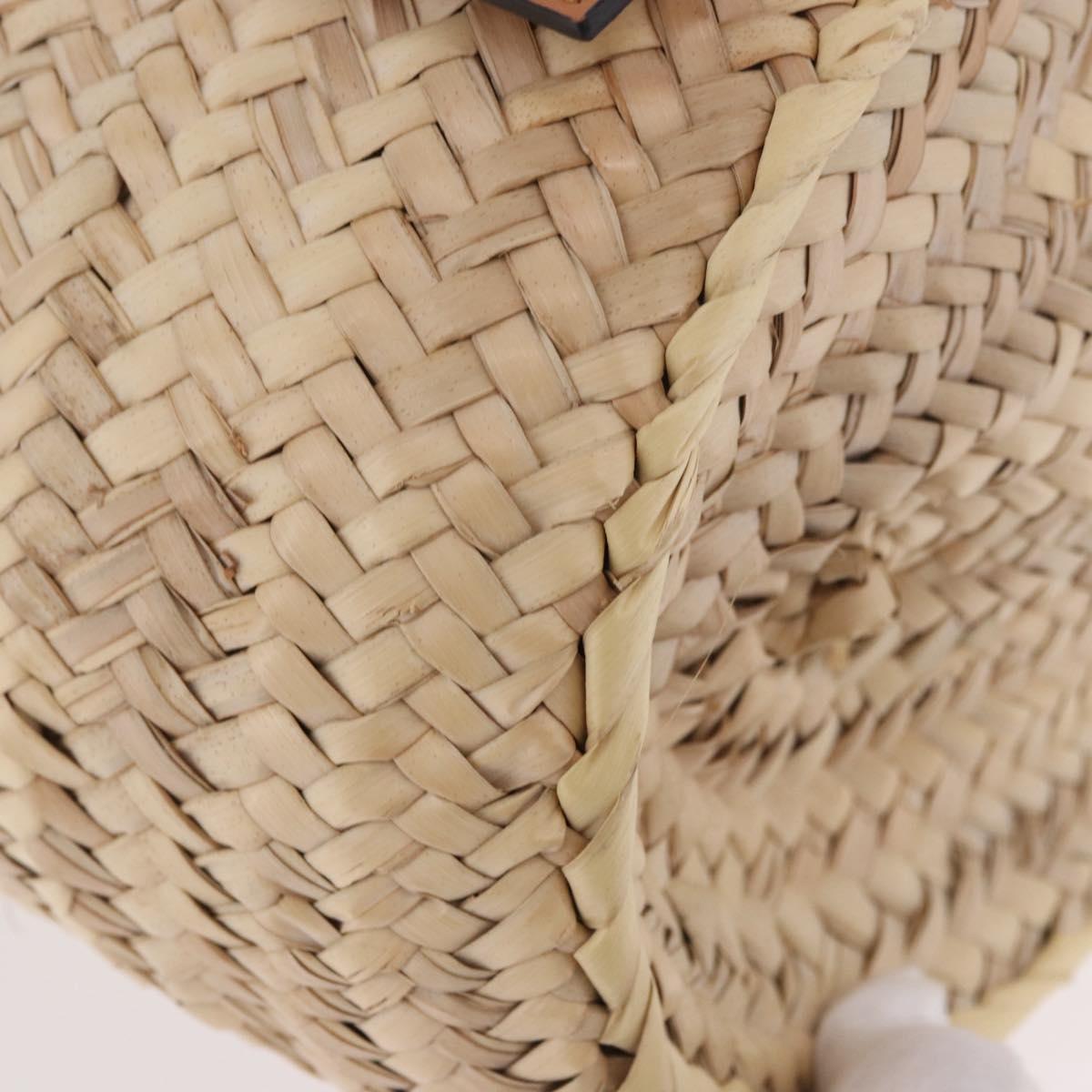 LOEWE Ken Price Collaboration Hand Bag Raffia Beige Auth 184871M