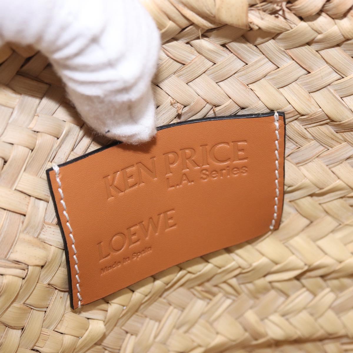 LOEWE Ken Price Collaboration Hand Bag Raffia Beige Auth 184871M